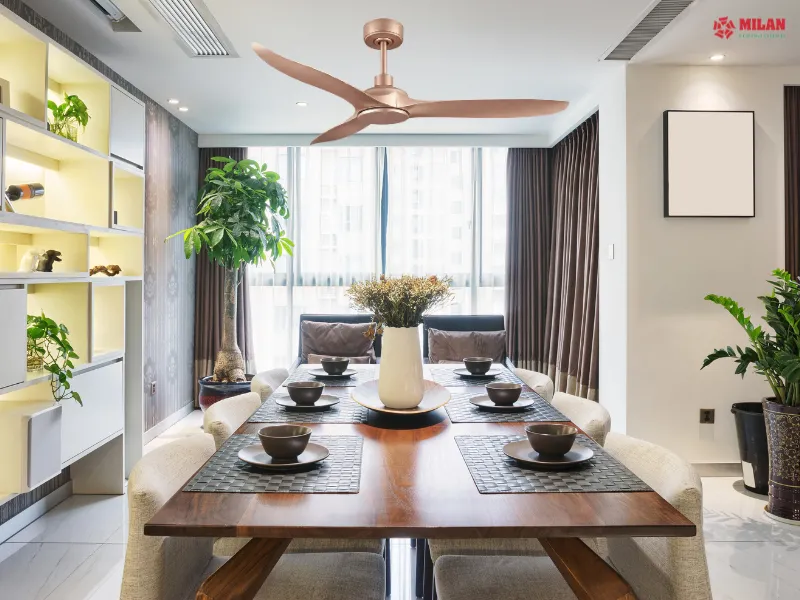 Quạt trần 3 cánh lá FY533 thiết kế thanh thoát hiện đại.